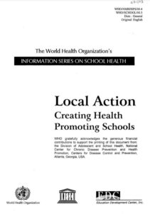 Capa da publicação da UNESCO: Local Action Creating health promotig schools