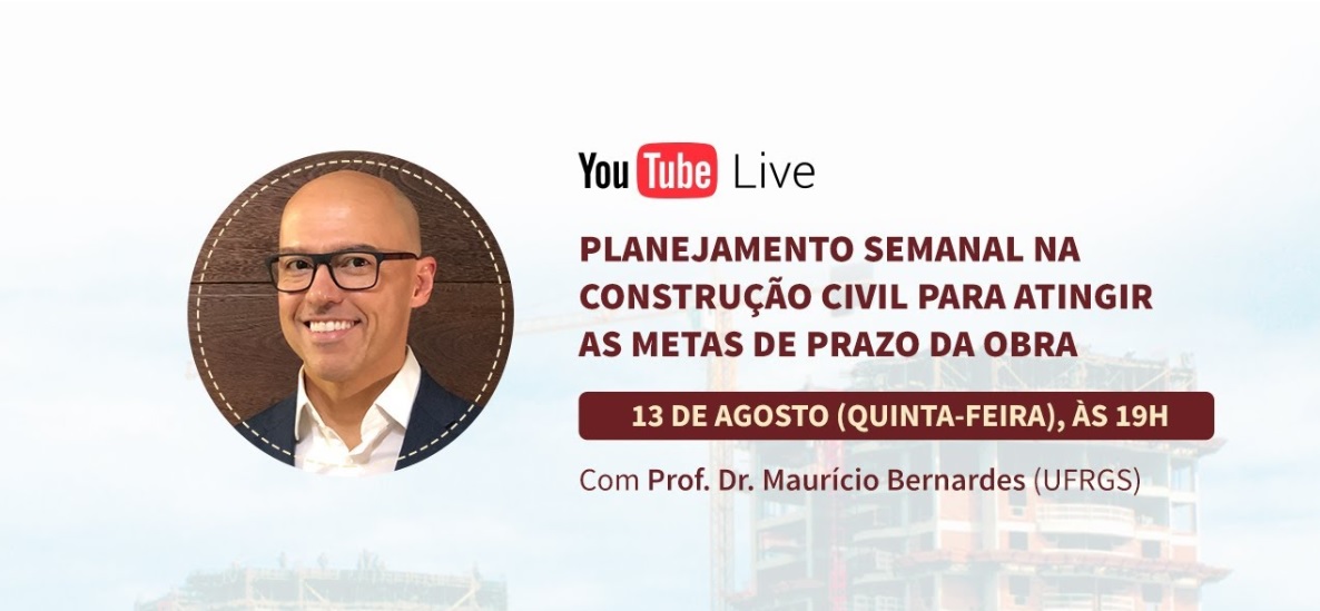 Live sobre planejamento na construção civil dia 13