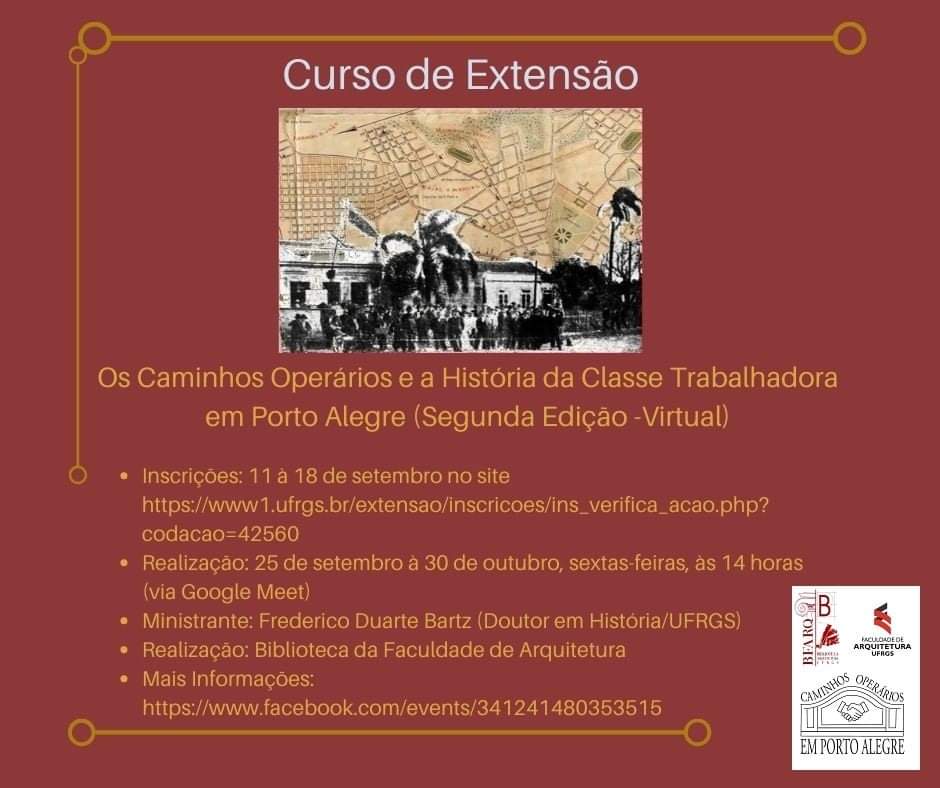 Curso de extensão Caminhos Operários abre inscrição