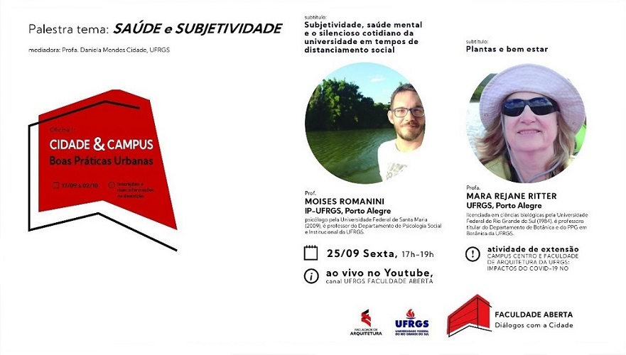 Faculdade aberta: palestra sobre saúde e subjetividade dia 25