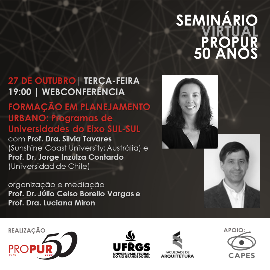 Propur 50 anos discute formação em planejamento urbano