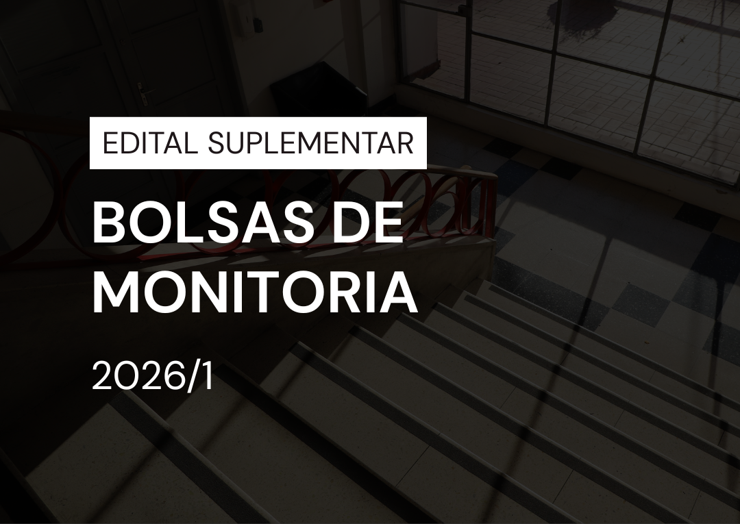 Edital Suplementar de seleção de monitores