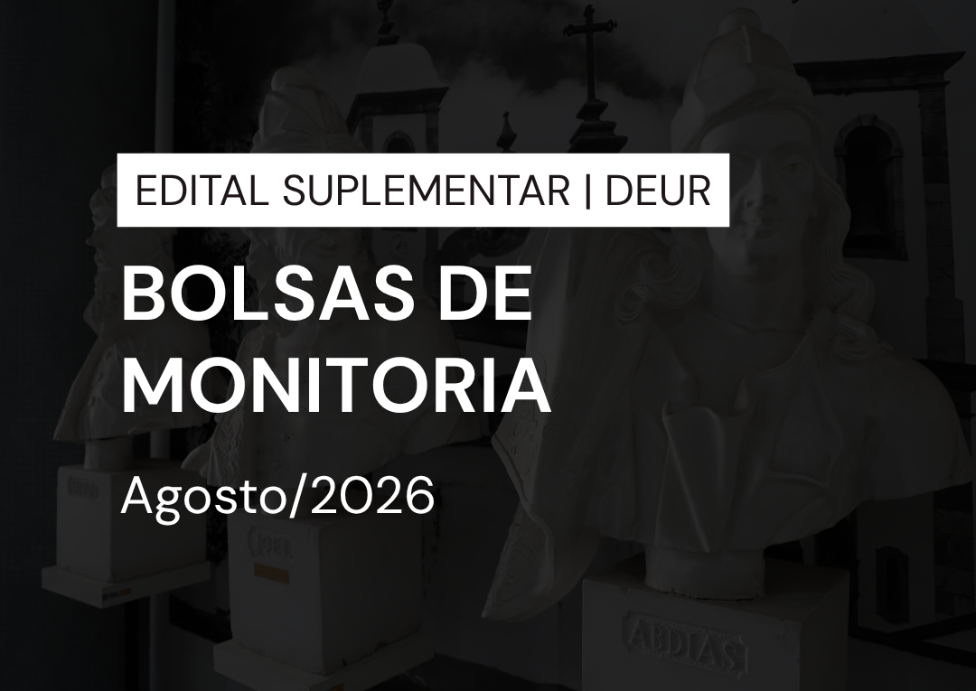 RESULTADO OFICIAL: Bolsas de Monitoria – DEUR