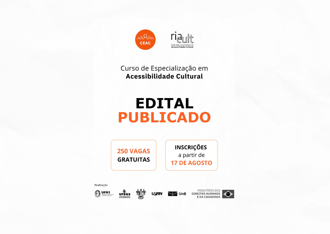 UFRGS recebe nova edição do Curso de Especialização em Acessibilidade Cultural, promovido pela RIACult