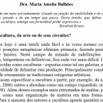 A escultura nos circuitos das artes