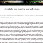 Identidade, uma memória a ser enfrentada