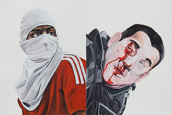 Diálogos (Díptico) 2015 Guache sobre papel Hannemülle 109 x 150 cm