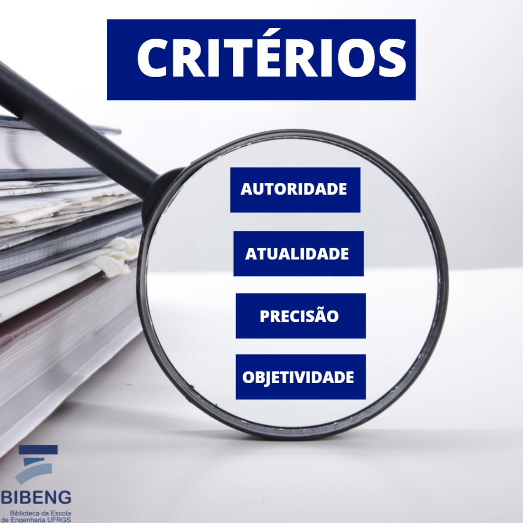 criterios avaliação fontes de informação