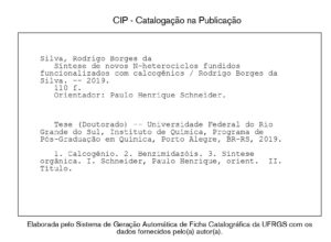 Ficha catalográfica - exemplo