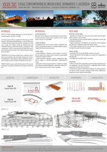 CAON, Sara; PICCOLI, Cristina. Casas Contemporâneas Brasileiras: Bernardes e Jacobsen Arquitetura. In Anais do XXVII Salão de Iniciação Científica da UFRGS. Porto Alegre: UFRGS, 2015 (Pôster)