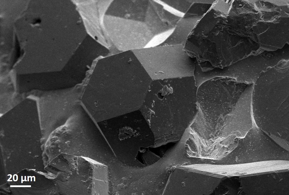 "Haste metálica recoberta de diamantes sintéticos (broca para odontologia) Grupo de Pesquisa da ULBRA Equipamento: MEV Zeiss EVO MA10 "