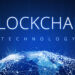 Imagem representando a tecnologia Blockchain em fundo hud futurista com globo mundial de polígono brilhante e rede blockchain ponto a ponto. Conceito global de banner de negócios blockchain de criptomoeda