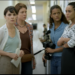 Reprodução de uma cena da série "Aruanas" em que aparecem as personagens A jornalista Natalie (Débora Falabella), a bióloga Luiza (Leandra Leal), a estagiária Clara (Thainá Duarte) e advogada Verônica (Taís Araújo).