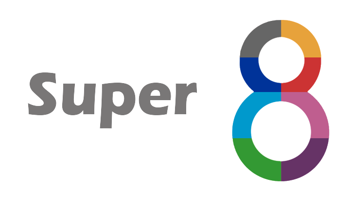 Logo Super 8 - branco Logo Super 8 - branco