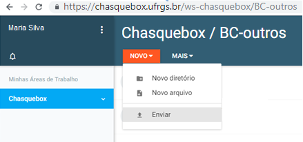 Chasquebox - Fazer upload de arquivo em diretório