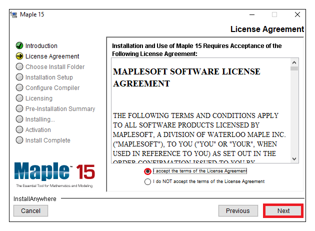 Maple 15 – Instalação – Windows 10 - Documentação dos Serviços do ...