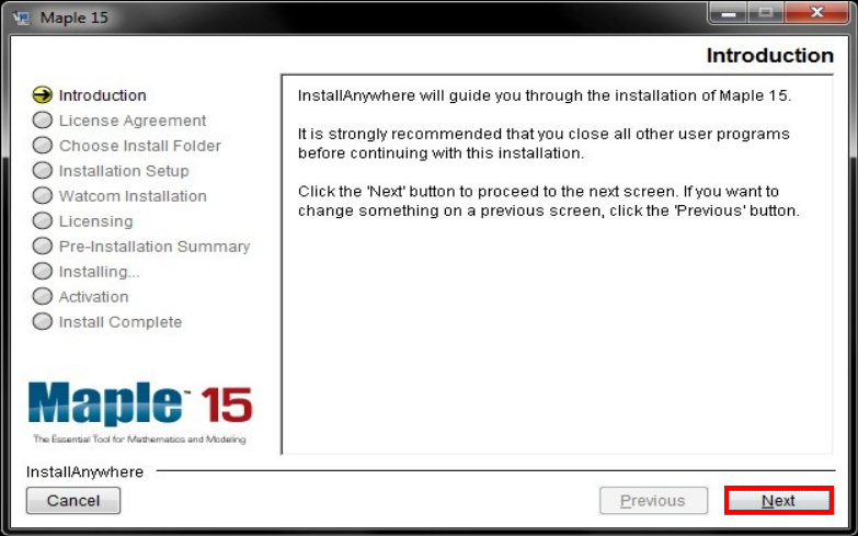 Maple 15 – Instalação – Windows 8 ou superior - Documentação dos ...