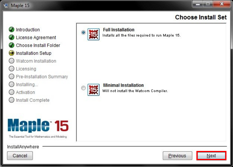 Maple 15 – Instalação – Windows 8 ou superior - Documentação dos ...
