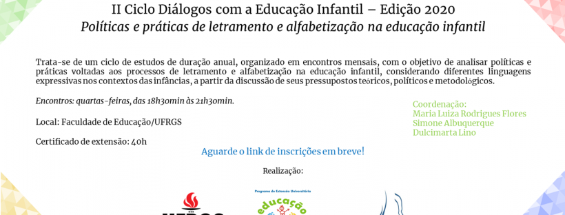 Inscreva-se: II Ciclo Diálogos com a Educação Infantil - edição 2020