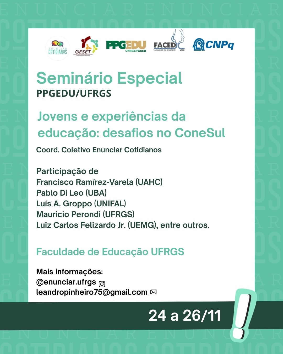 24 a 26 de novembro 