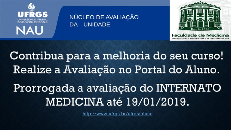 PRORROGAÇÃO DA AVALIAÇÃO DO INTERNATO 2018-02