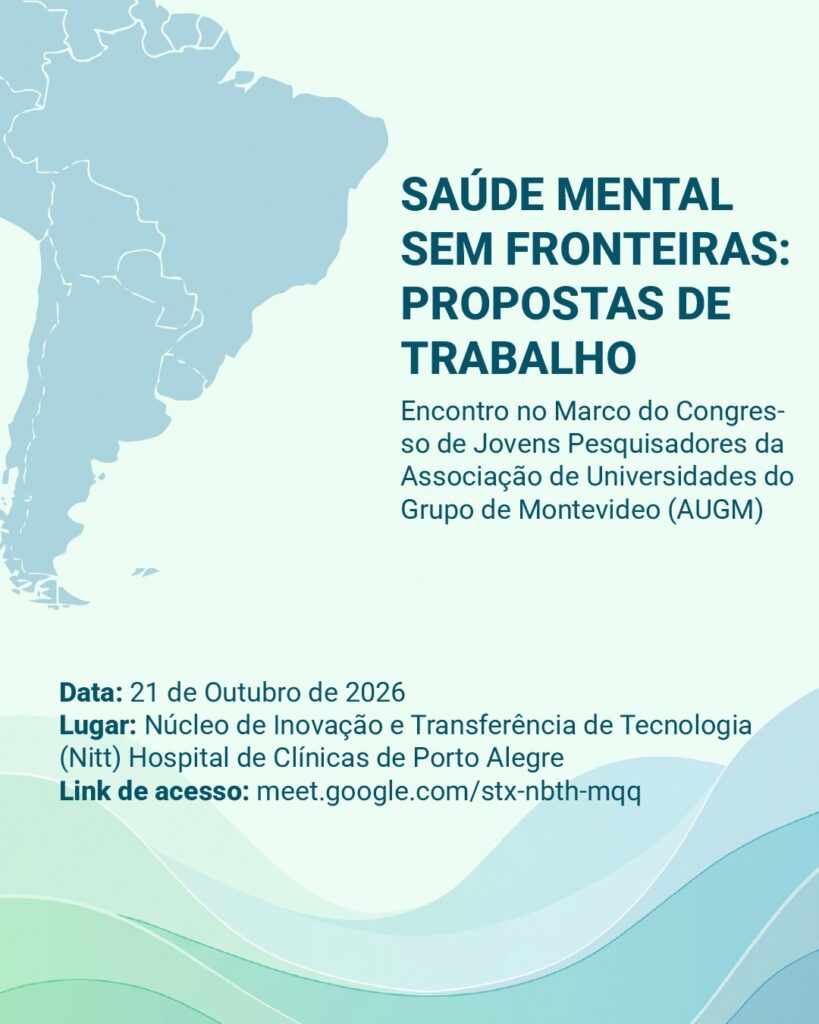NURI convida para evento “Saúde Mental sem fronteiras: Propostas de Trabalho”