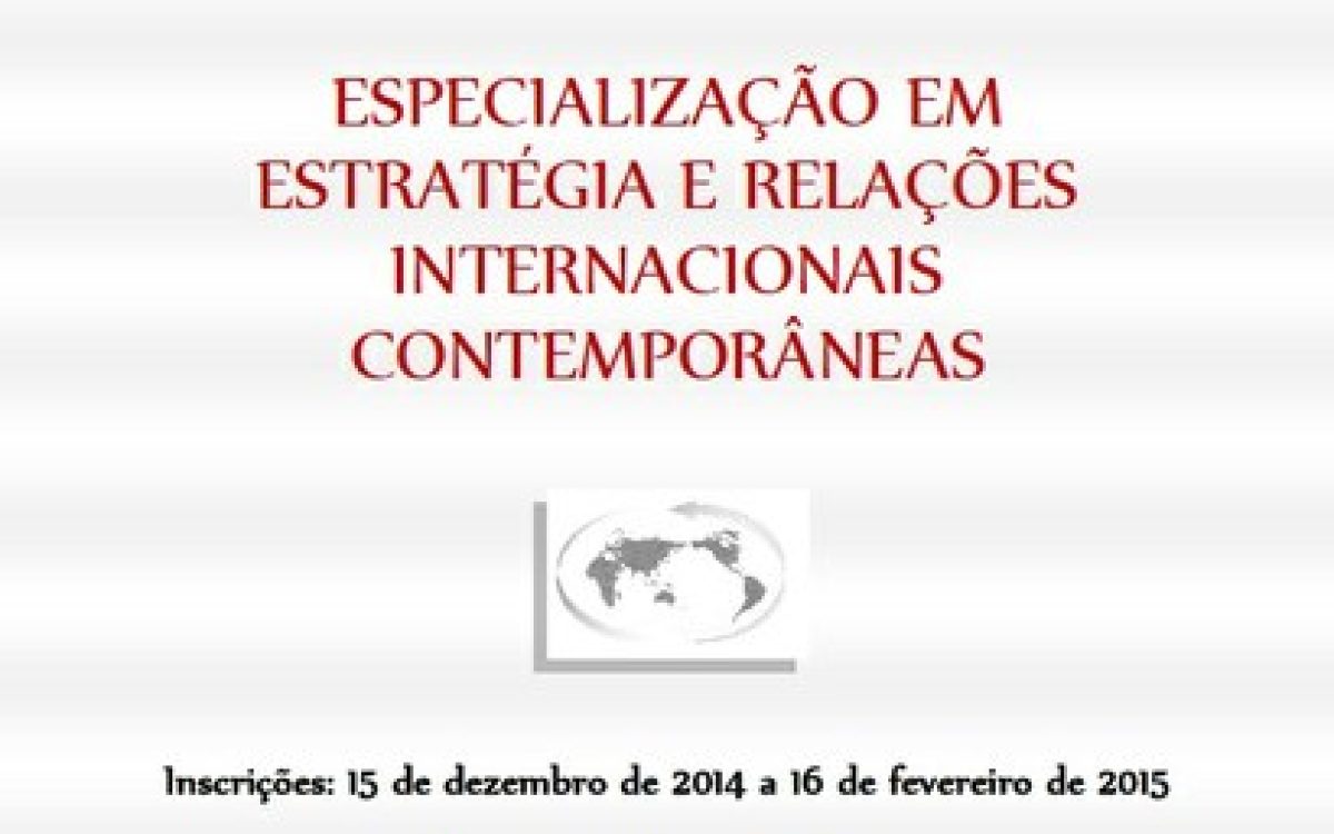 Abertas inscrições para especialização em Relações Internacionais Contemporâneas