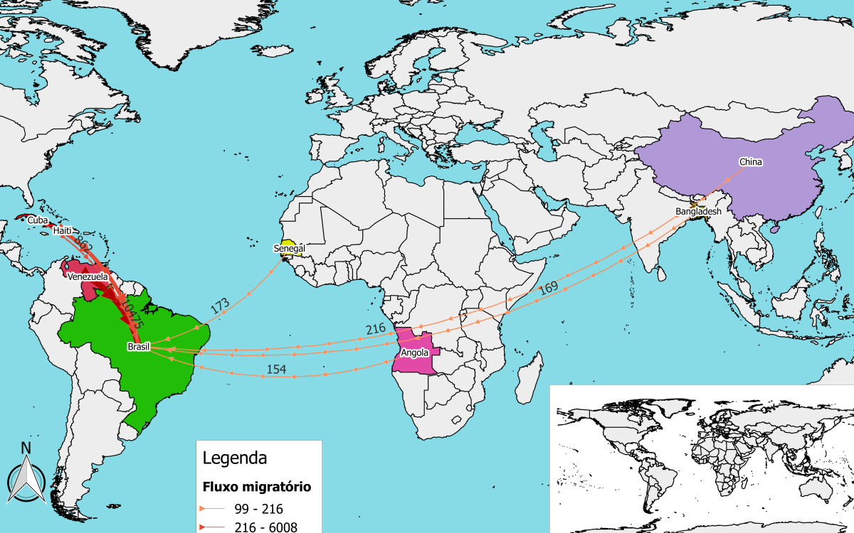 Imagem: Mapa desenvolvido por Gianluca de Souza Pozzi na IIº Oficina de Mapas do Nepemigra