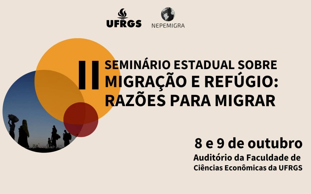 Última semana para submissão de trabalhos ao Seminário Estadual sobre Migração e Refúgio