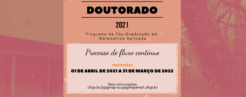 Processo seletivo de Doutorado 2021 do PPGMAp