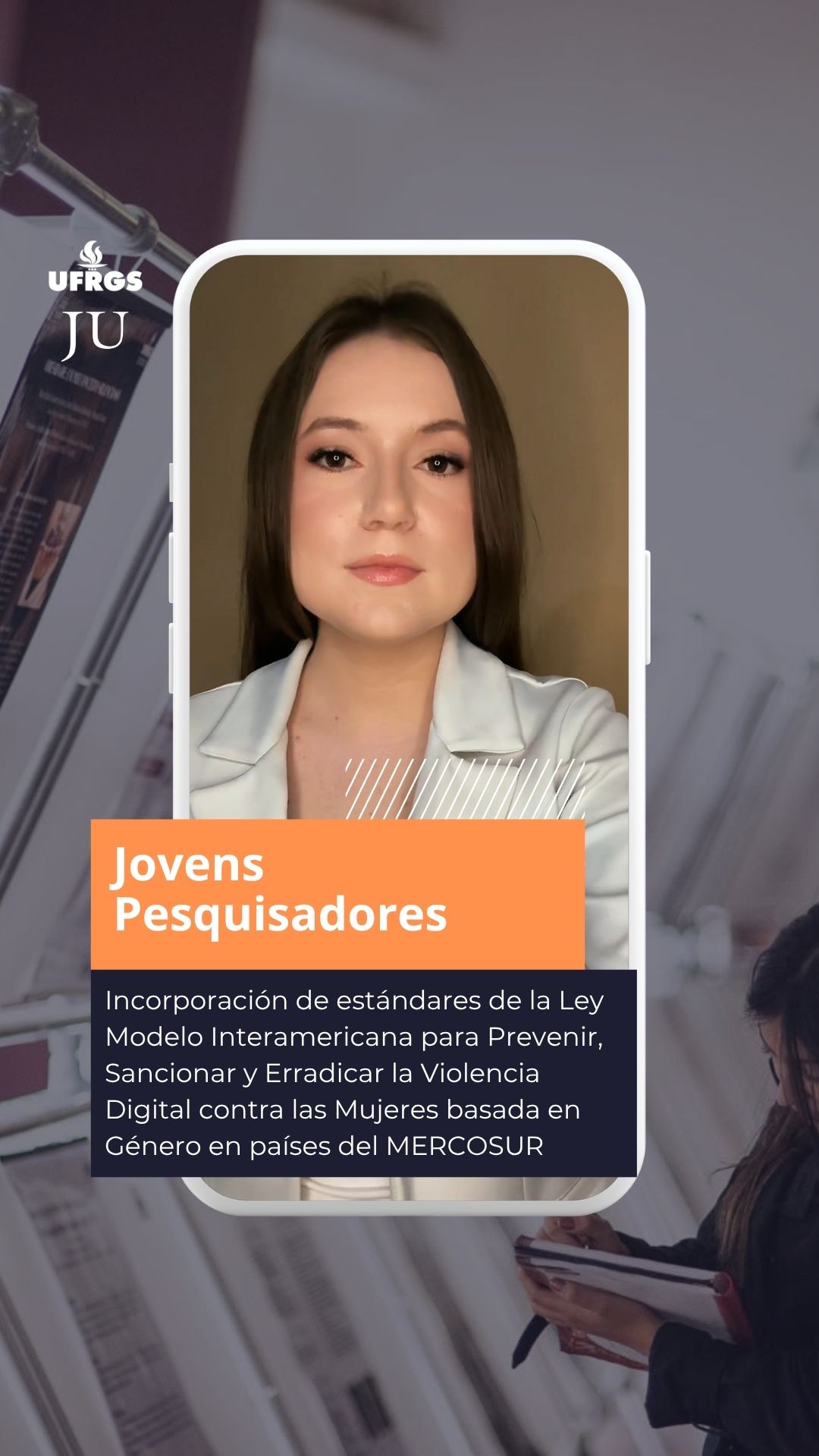AUGM Jovens Pesquisadores | UFRGS sedia evento que debate a soberania acadêmica no Sul Global 

Deisy Elizabeth Lopez Mendoza, da Universidad Nacional de Asunción, traz para as 33.ª Jornadas de Jovens Pesquisadores (JJI) a pesquisa ‘Incorporación de estándares de la Ley Modelo Interamericana para Prevenir, Sancionar y Erradicar la Violencia Digital contra las Mujeres basada en Género en países del MERCOSUR’.

Com a temática “Produzir conhecimento desde o Sul global: paradigmas disruptivos para a ciência”, Jovens Pesquisadores de diversos países do Sul Global participam entre os dias 20 e 22 de outubro das 33.ªs JJI, que ocorre no Câmpus do Vale da UFRGS. O foco do evento está na integração entre os pares.

🔗 Leia a reportagem “Soberania acadêmica no Sul Global exige cooperação regional e fomento público” no site do JU. Link na bio!

📝 Edição de vídeo: Malu Tosin