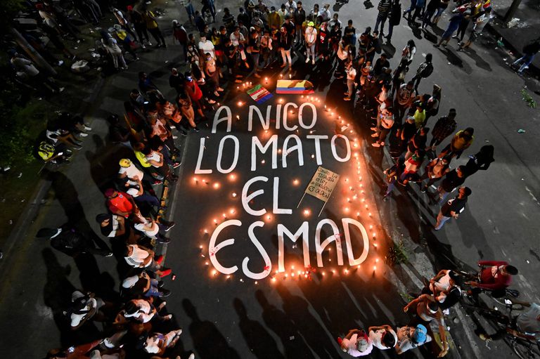 Protestos no Departamento de Valle del Cauca, Colômbia, decorrentes da greve geral iniciada em 28 de abril de 2021 no país