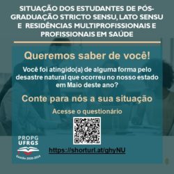 Levantamento da situação dos estudantes de pós-graduação.