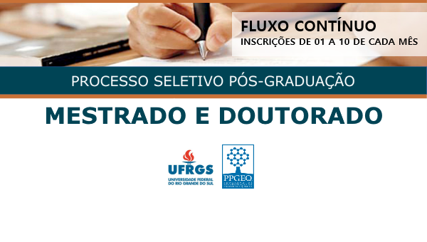 Divulgação do Edital para ingresso no PPGEQ: mestrado e doutorado, nos semestres de 2026/1 e 2026/2