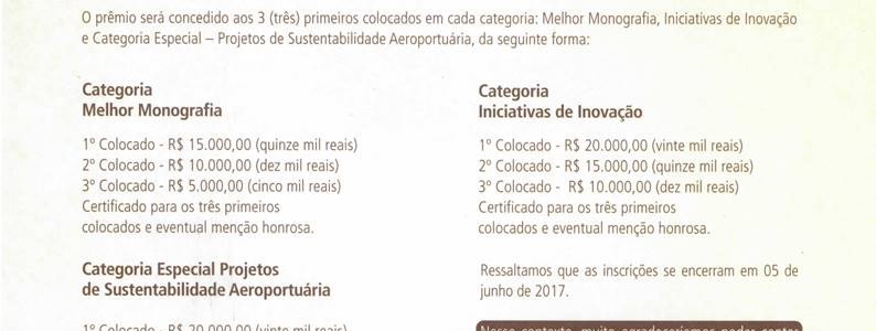 2º Prêmio Aviação – Conhecimento e Inovação 2016/2017