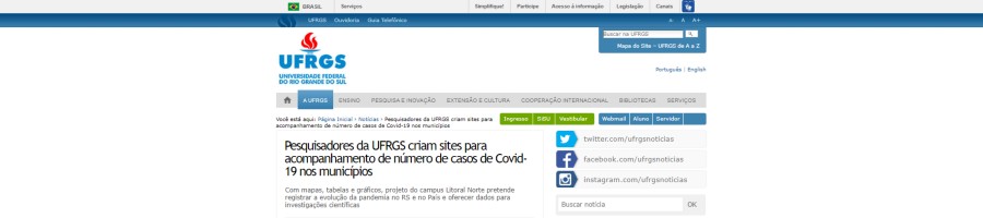 imagem destacada SIG Litoral no site da UFRGS