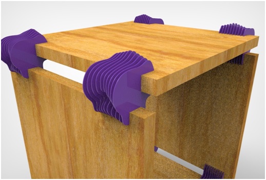 Conector para mobiliário produzido por fabricação digital