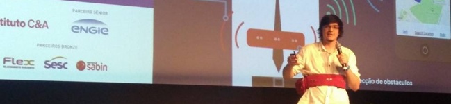 Dispositivo auxiliar para pessoas visualmente incapacitadas